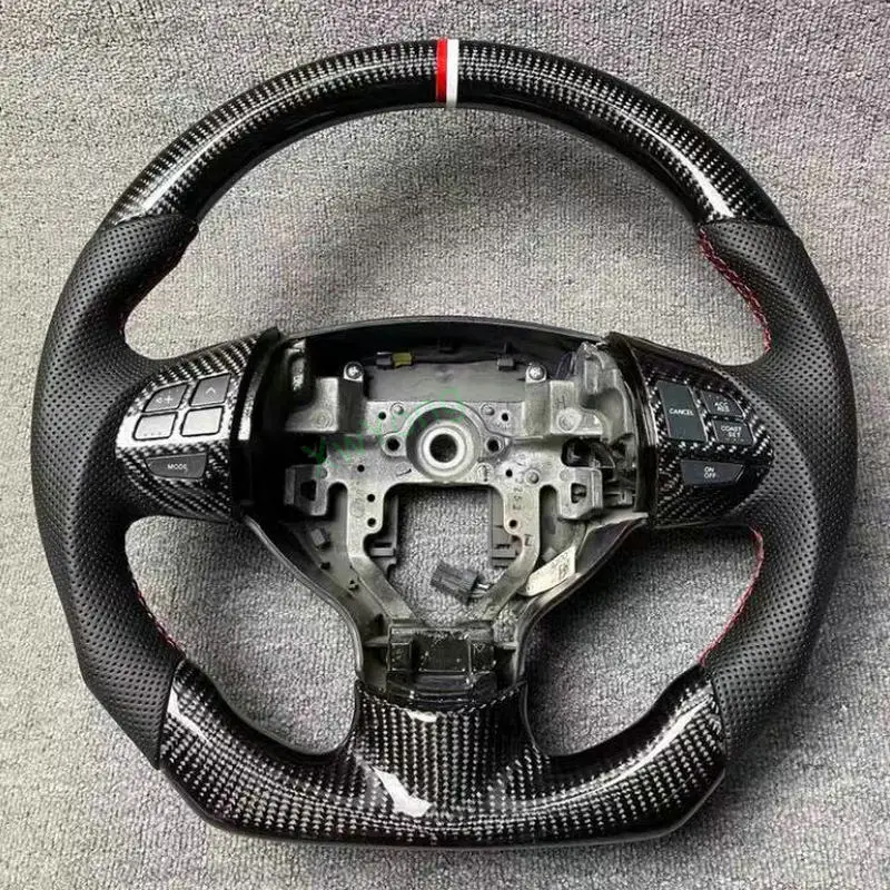 For Mitsubishi Lancer ES GT EX X 2007-2017 Customized 100% Carbon Fiber Steering Wheel With Leather