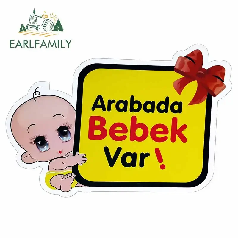 EARLFAMILY 13cm x 8.9cm Arabada Bebek Var Sticker, pegatina autoadhesiva para ventana de coche, maletero, ordenador portátil, pared, gráficos divertidos