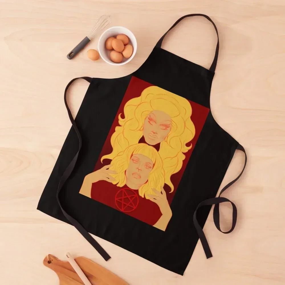 

Trixie and Katya Apron Custom women's work Things For The Kitchen Beauty Apron
