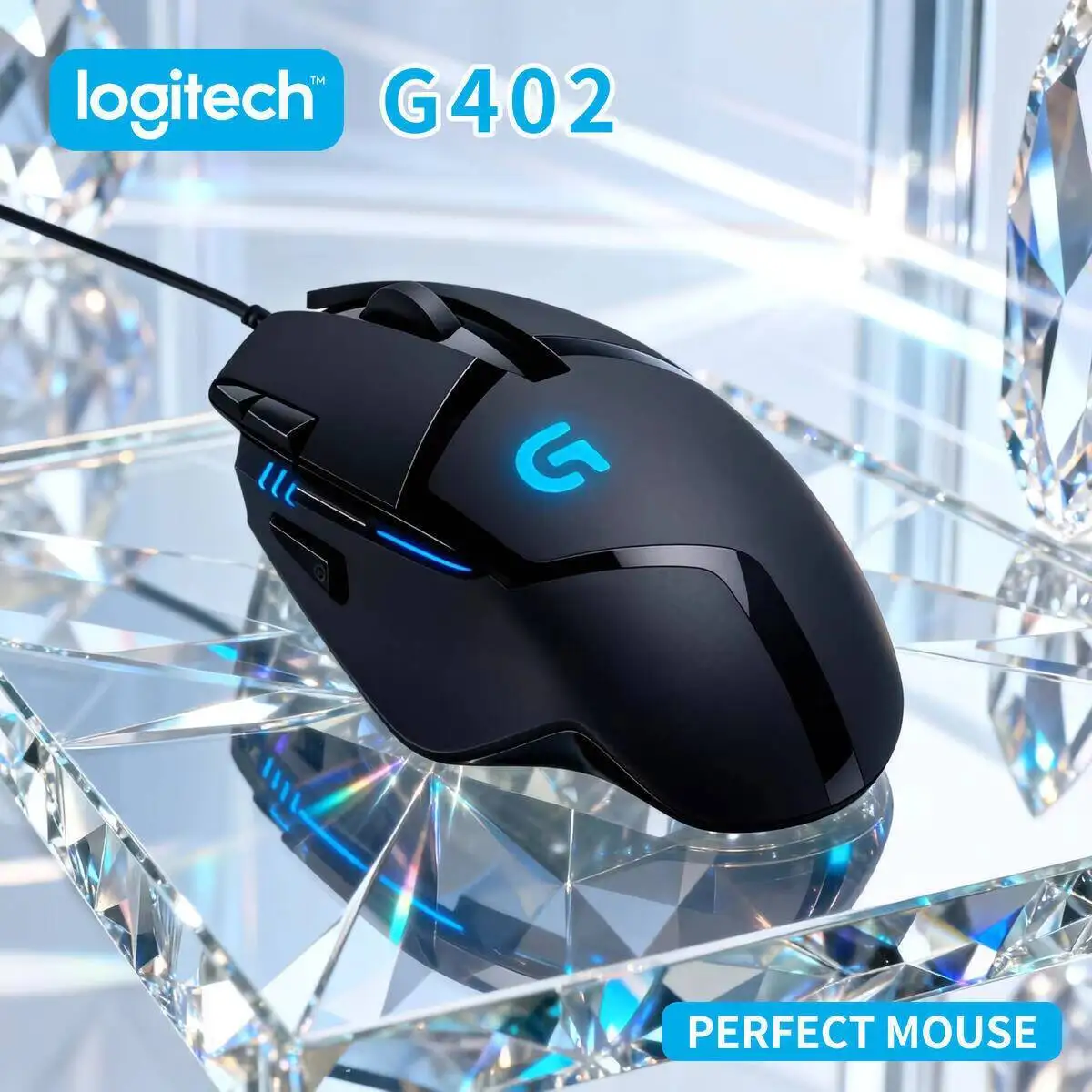 

Authentic Logitech -G402 Hyperion Fury, Wired USB Mouse, RGB Lighting, Durable Cable Mouse