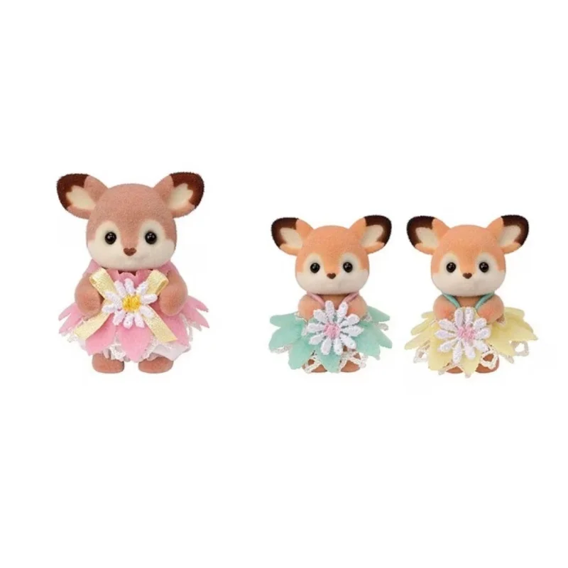 Hot Sylvanian Families Anime rysunek w nowym stylu Kawaii dekoracja lalki Model wisiorek zabawki dla dzieci ozdoba pokoju prezenty urodzinowe