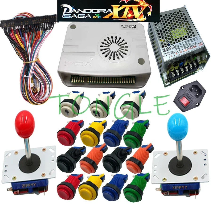 

3D Wifi Pandora Saga Box 4800 In 1 Arcade Game Board Support 2 Player Video Game Console DIY Kit HAPP Push Button Zippy Joystick