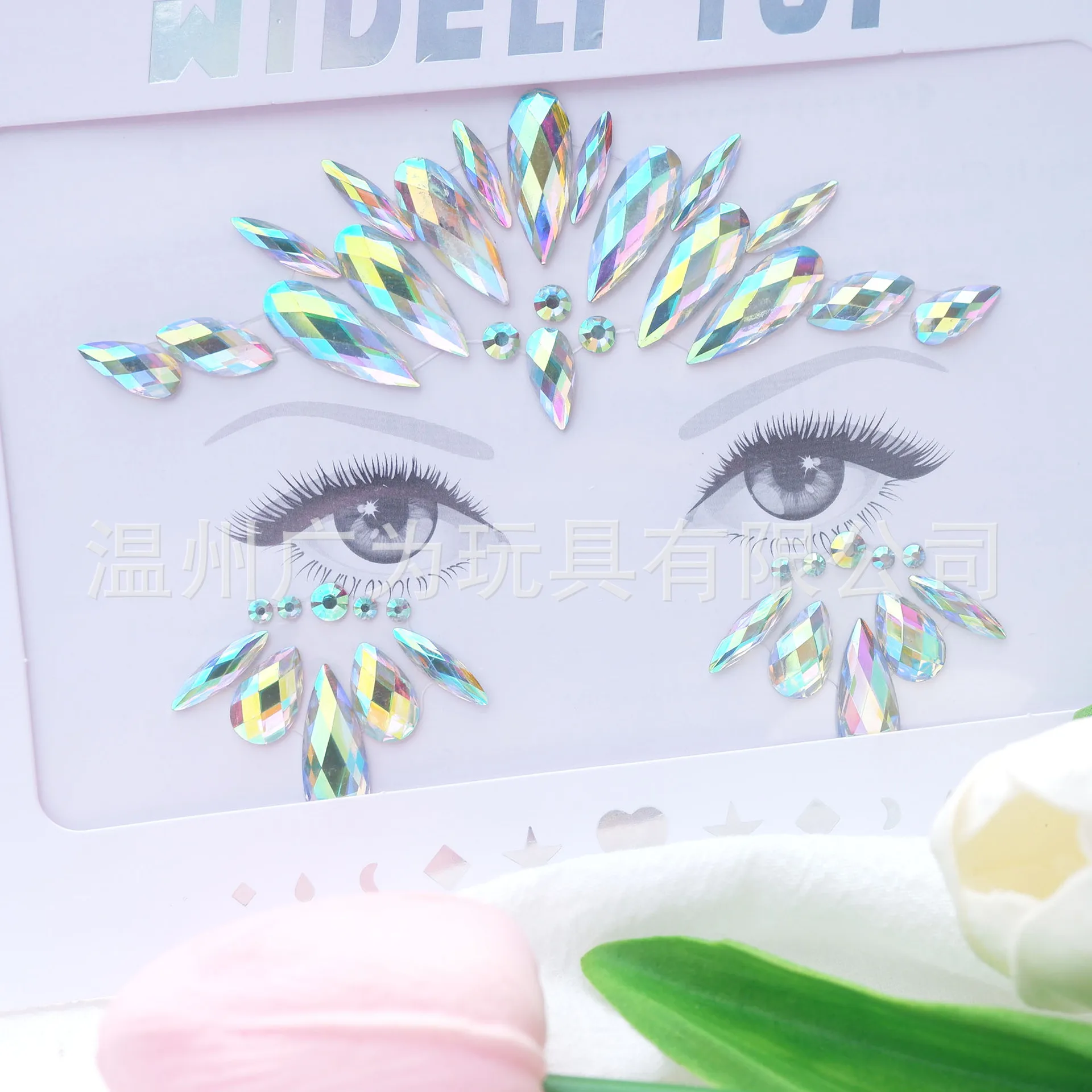 Acrylic Face Rhinestone Stickers Self Adhesive Crystal Gems for Stage Makeup Costume Party Forehead Eye Decor
