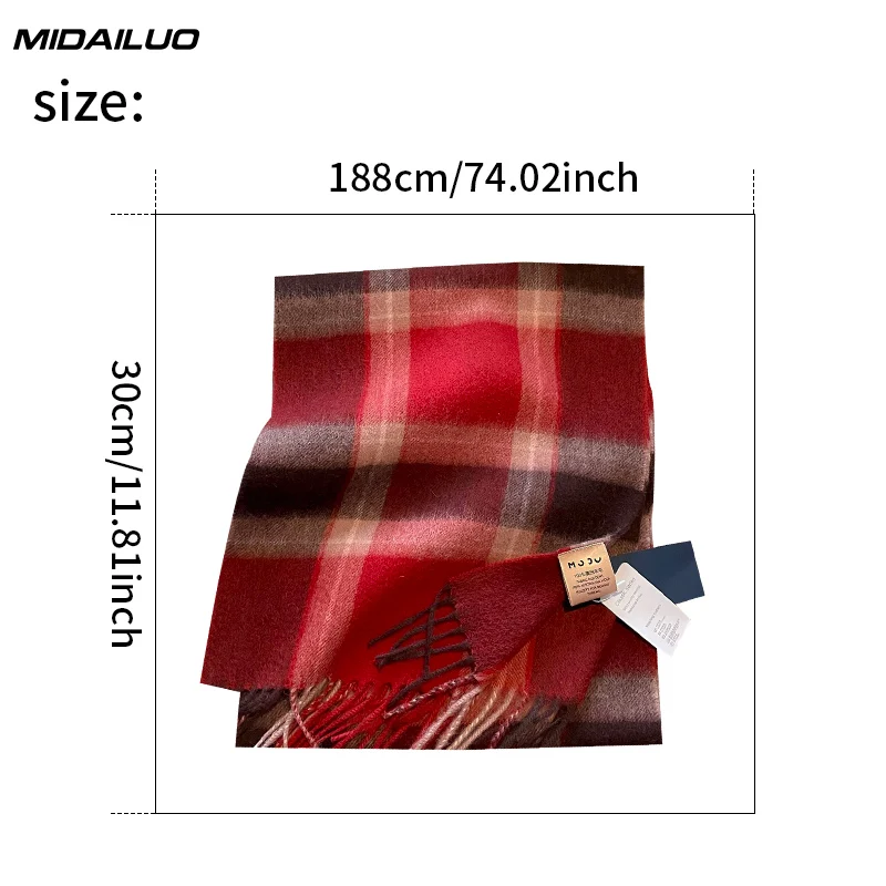 180 * 32 سم وشاح شتوي دافئ ومقاوم للرياح أنيق وعصري غير قابل للتمدد متعدد الوظائف للنشاط والترفيه في الهواء الطلق #2