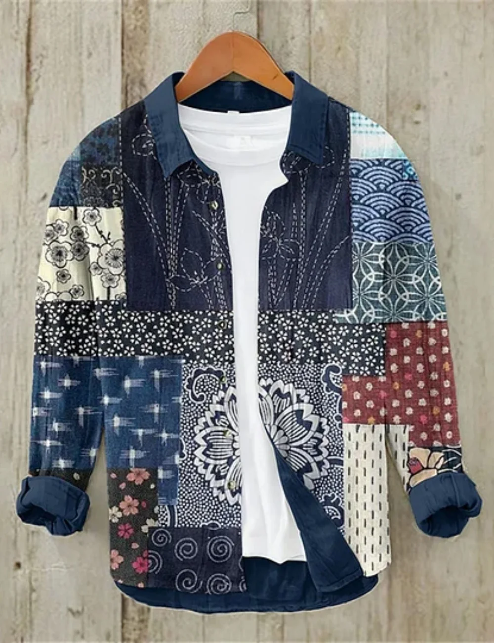 

Men's linen retro long sleeve shirt, Hawaiian shirt, casual comfortable loose breathable, plus size 2025 new model