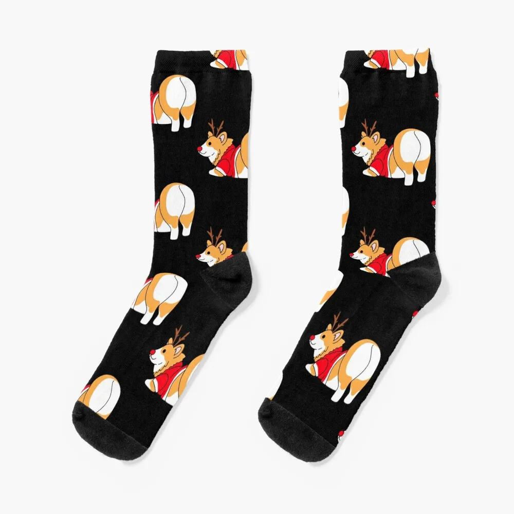 

Corgi Butt Christmas | Adorable corgi Socks sports stockings Soccer compression heated Boy Socks Women's