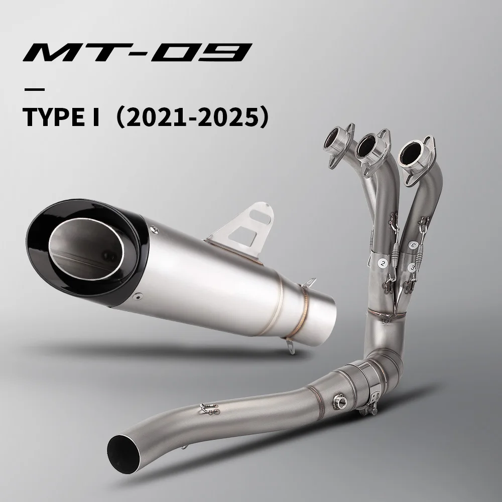 

Motorcycle Exhaust Slip-On System for MT-09 FZ09 MT 09 XSR900 GT 2024 2025 Modified Muffler Front Middle Link Pipe 51mm Escape
