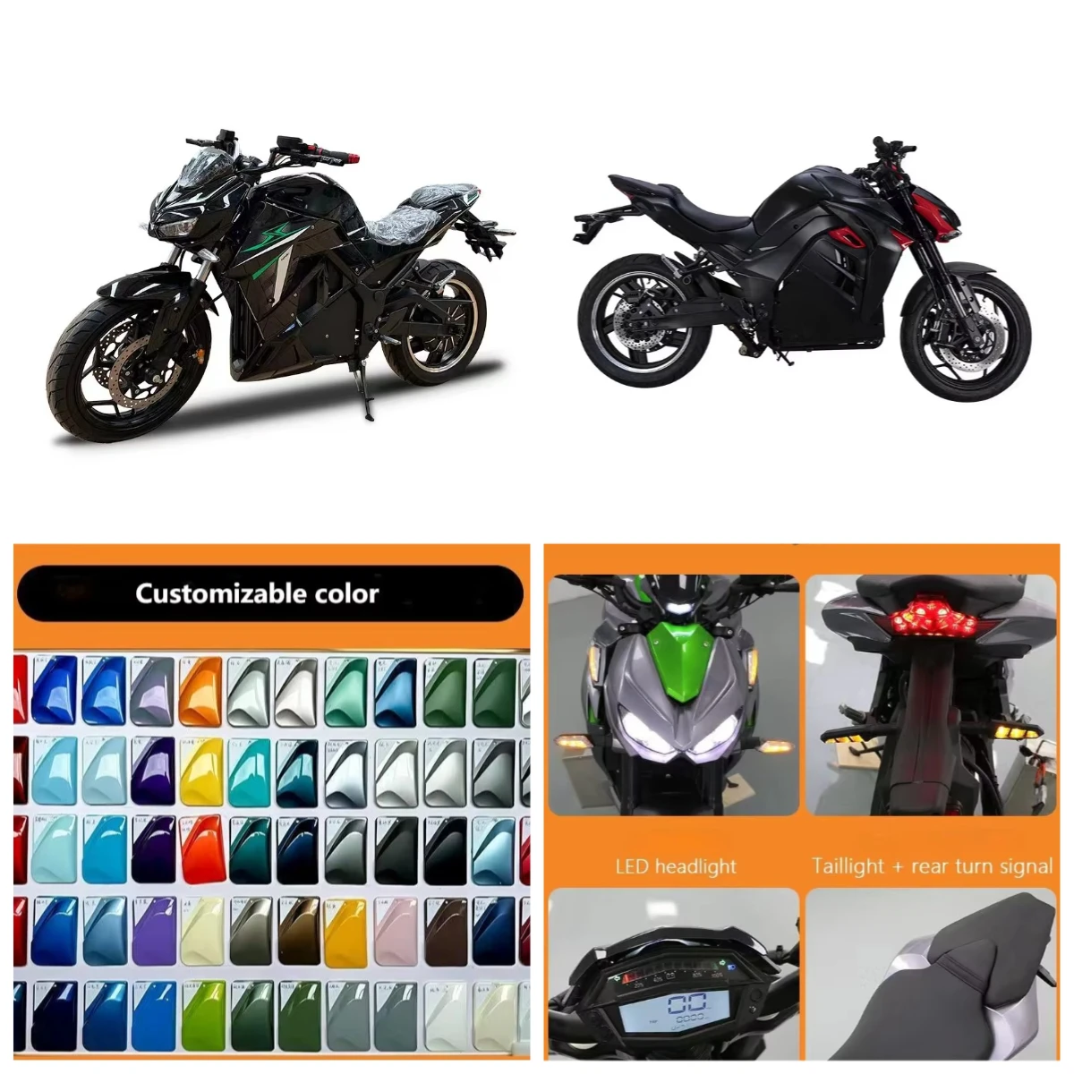 Krono Wild 10000W 72V 120A Electric Scooters Hot Selling Electric Bike China Factory Electric Bicycle High Speed Motorcycles