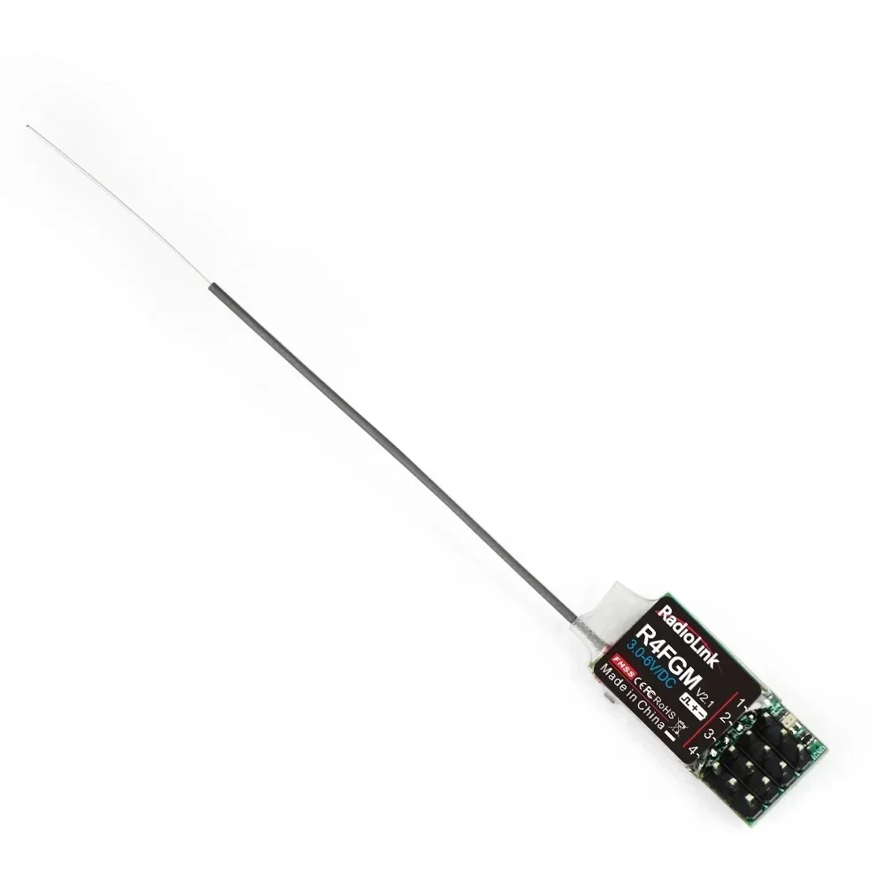 Radiolink R4FGM 4 Channel Mini Receiver with Gyro for 1:28 1:64 RC Pocket Drift Car Hotwheel Work for RC4GS RC6GS T8S T8FB RC8X