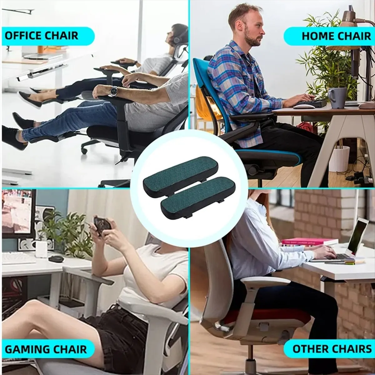 Latest ABBQ-Ergonomic Armrest Pads Chair Arm Rest Cover Pillow Elbow Support Cushion for Computer,Desk Chairs 2 Pieces