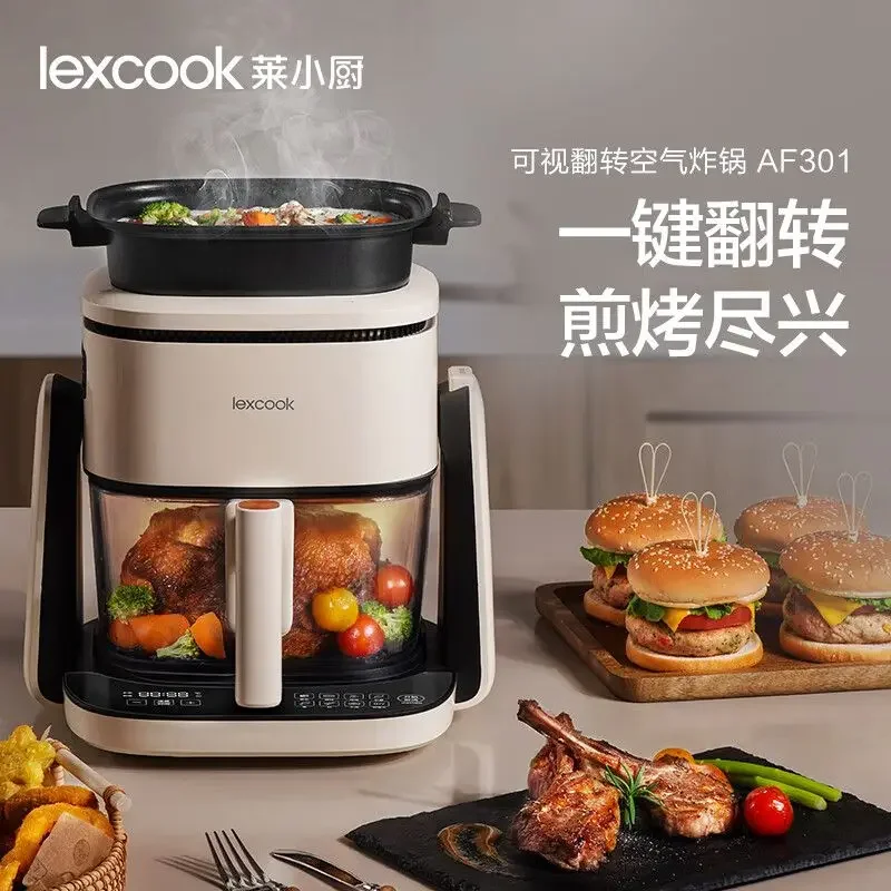 Visual air fryer flip household low oil multi-function baking frying and boiling electric fryer
