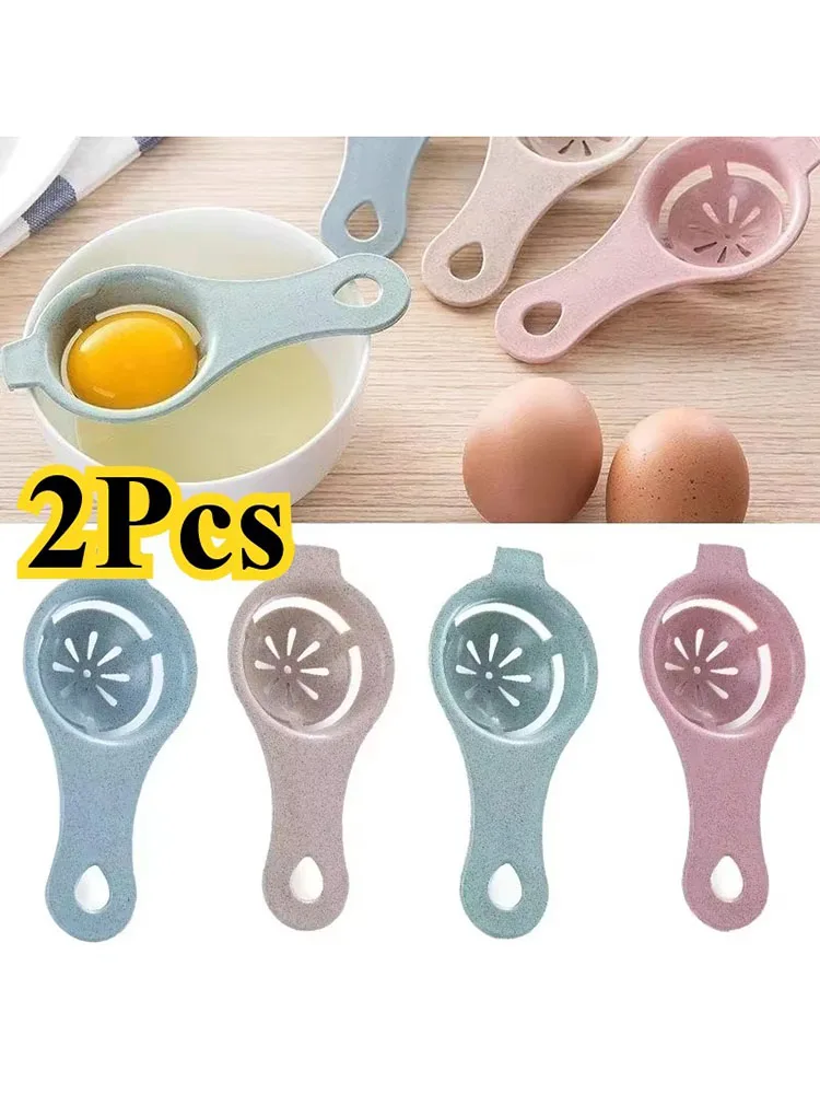 Separador de huevos con tallo, filtro blanco y y yema, herramienta separadora para hornear en la cocina, 1/2/4/5 Uds.