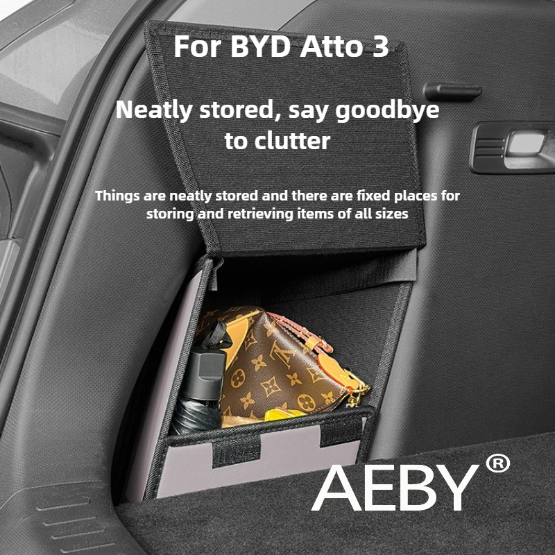 

AEBY For BYD Atto 3 Smart Driving Edition 2022-2025 Waterproof Car Interior Accessories Container,Side Storage Organizer