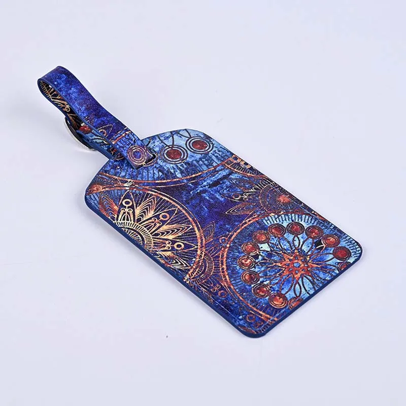 Van Gogh Famous Painting PU Leather Luggage Tag Women Men Portable Label Suitcase ID Address Holder Baggage Boarding Tag