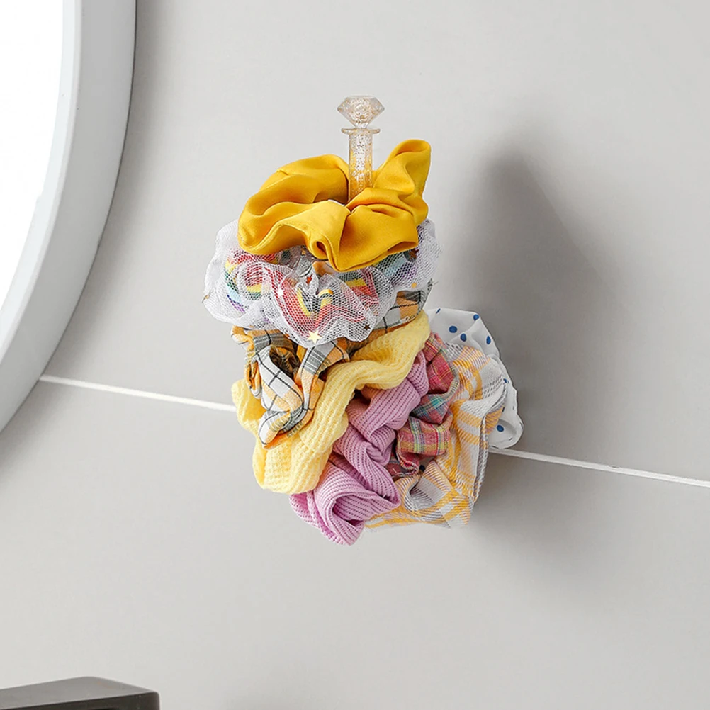

5 Pcs Hair Tie Storage Rack Stick Holders Organizers Scrunchie Hanger Girl Accessories No Punching