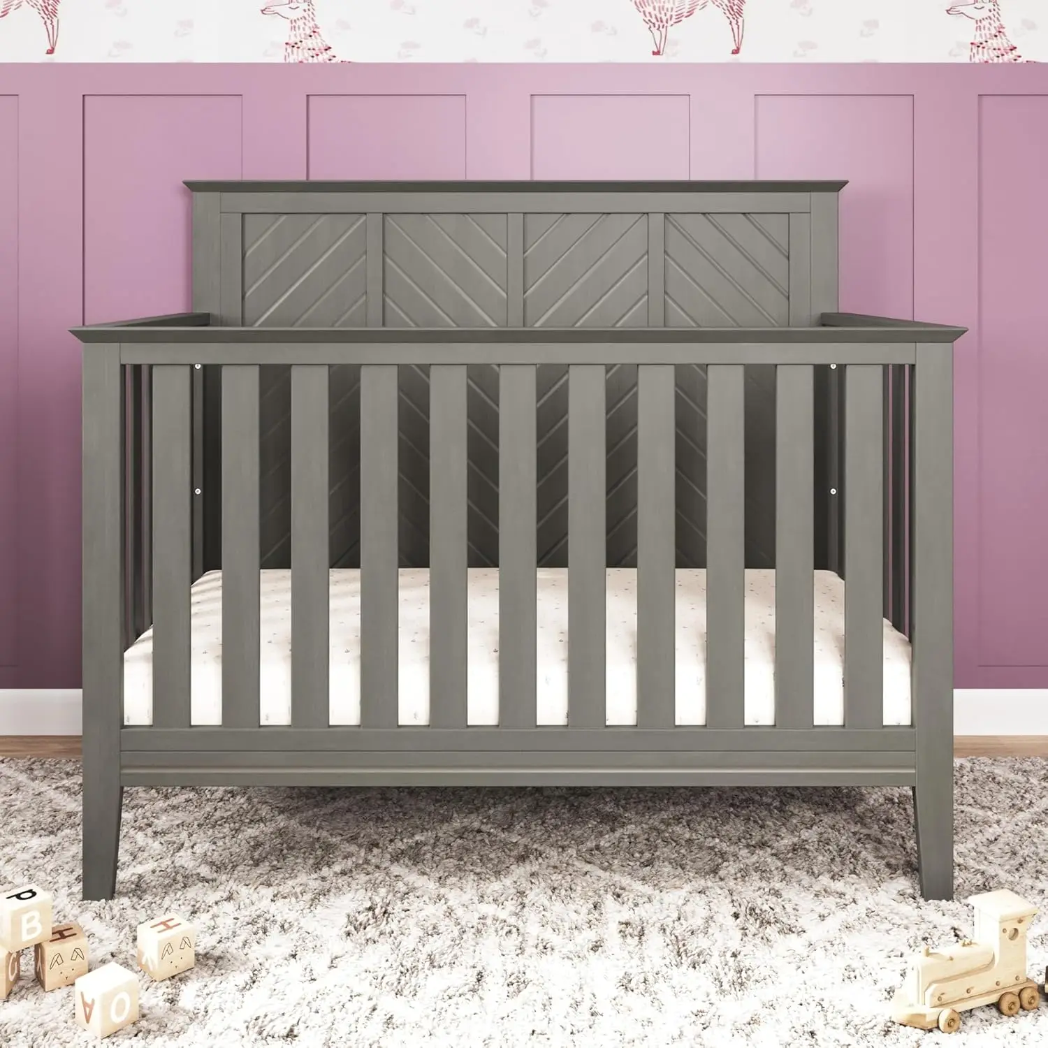 Child Craft Atwood Crib And Dresser Nursery Set, 2-Piece, Includes 4-In-1 Convertible Crib And 3-Drawer Dresser, Grows With