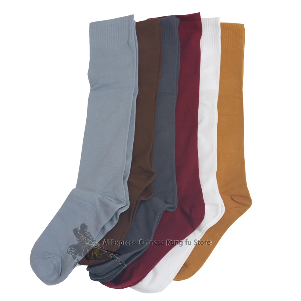 

6 Colors Soft Cotton Buddhist Monk Shaolin Kung fu Socks for Tai Chi Suit Wushu Martial arts Wing Chun Uniforms