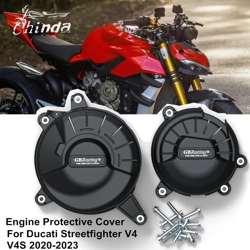 

For Ducati Streetfighter V4 V4S 2020 2021 2022 2023 Motorcycle Engine Cover Sets Bonnet Protector Engine Cover