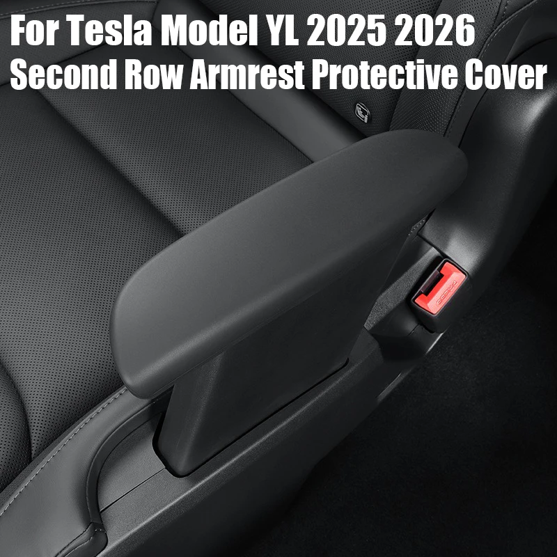 

For Tesla Model Y L 2025 2026 Second Row Armrest Protective Cover Car Handrail Sleeve Trim Mouldings Interior Auto Accessories