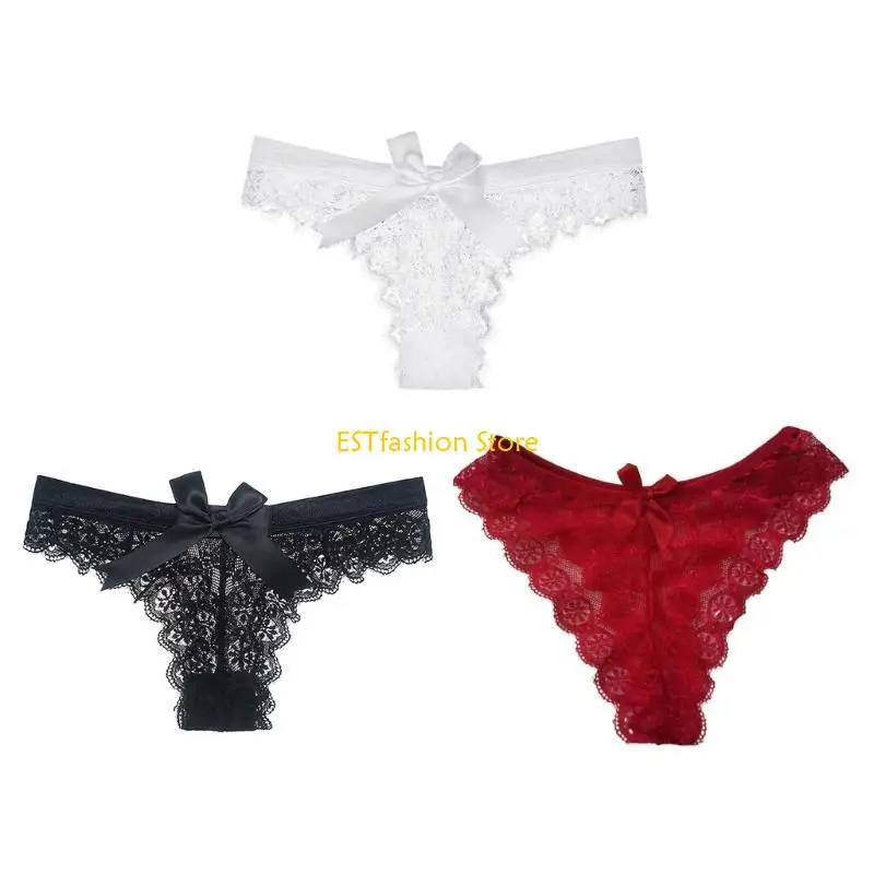 Y5GC Lacy G-String Thongs No Show Panties Underwear Low Waist Thongs T-back