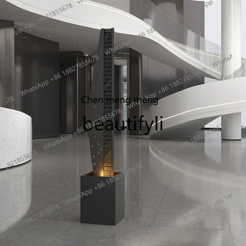 

N178 G Modern flowing water ornament circulating water living room lucky large floor, office water curtain wall