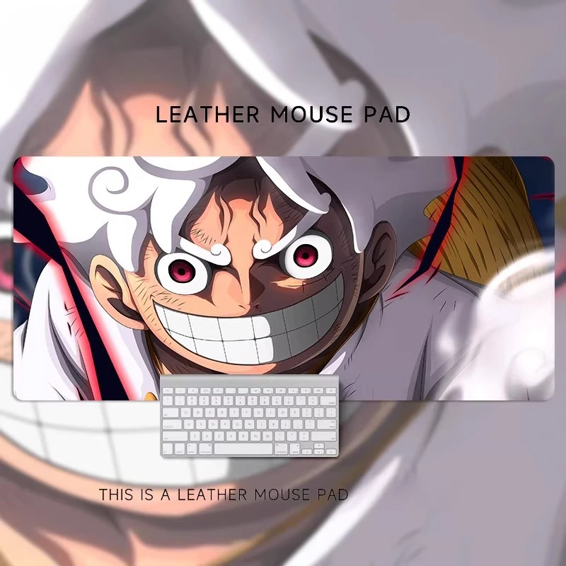 One Piece Luffy 5-speed Leather Mouse Pad Large Size Anime Two-dimensional Dormitory Computer Desk Workstation Desk Keyboard Pad
