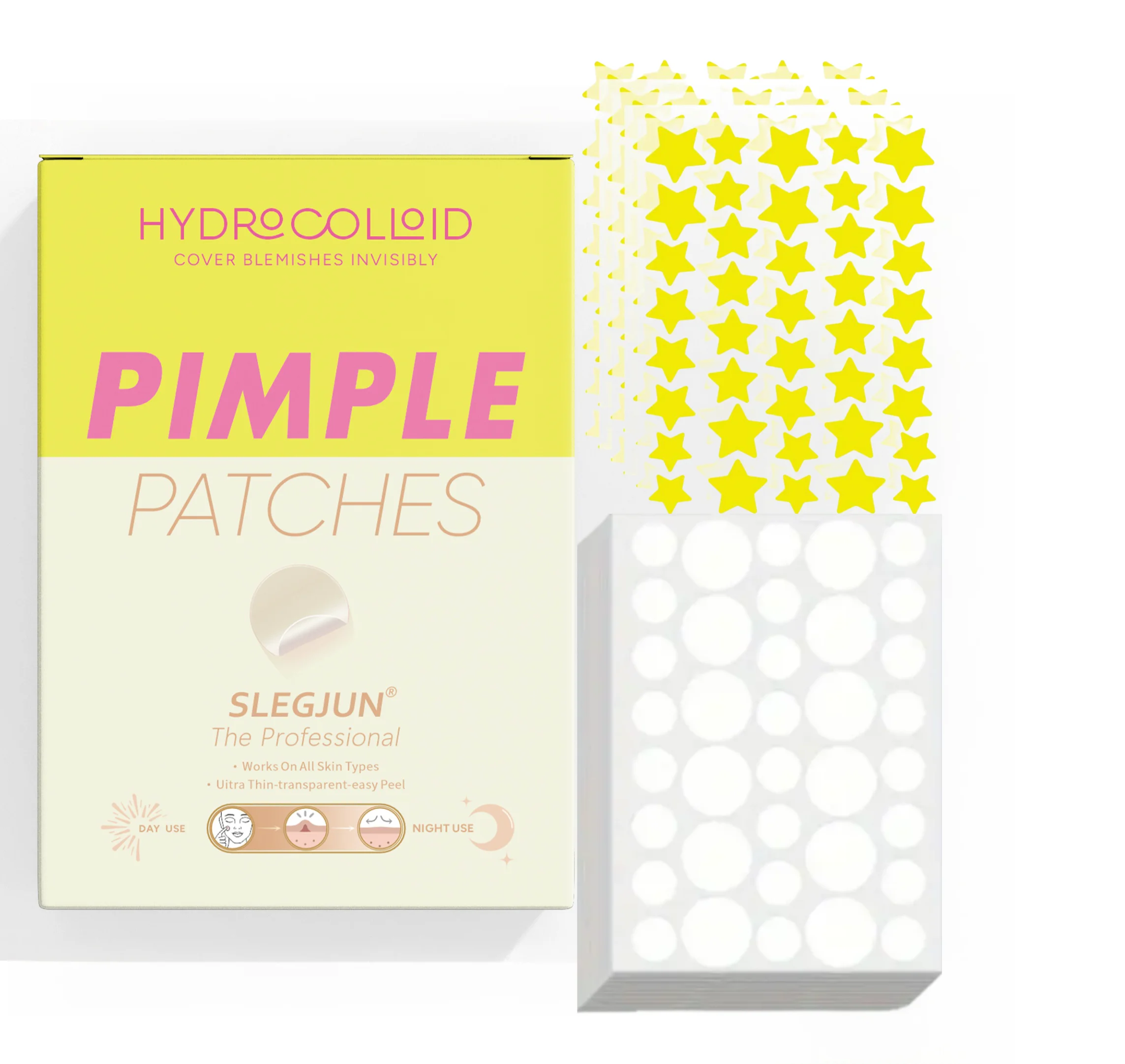 40/36 قطعة من رقع حب الشباب على شكل نجمة متعددة الألوان، رقع حب الشباب للوجه، رقع حب الشباب المخفية، ورقع البثور، رقيقة جدًا. #1