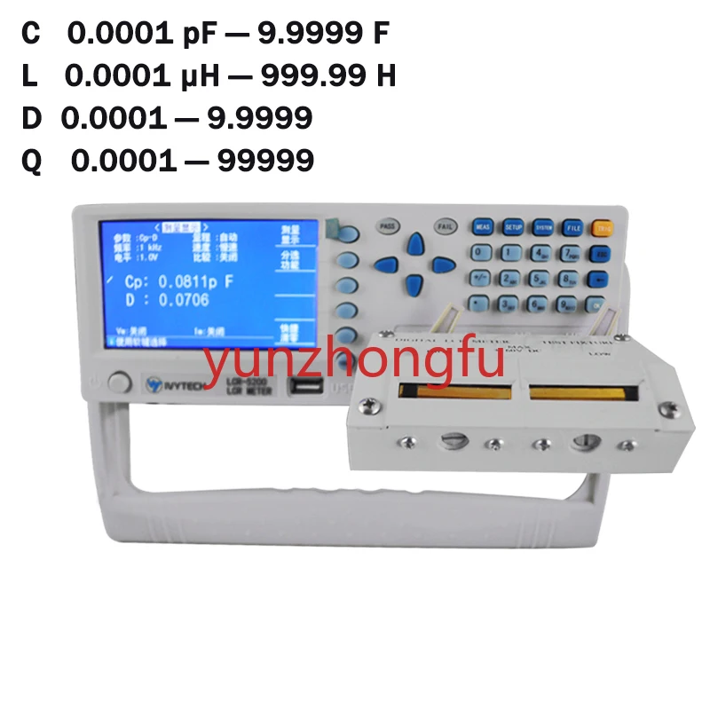 LCR5200 LCD Display China Factory Digital Bridge Tester 40Hz-200 KHZ High Frequency Digital LCR Meter