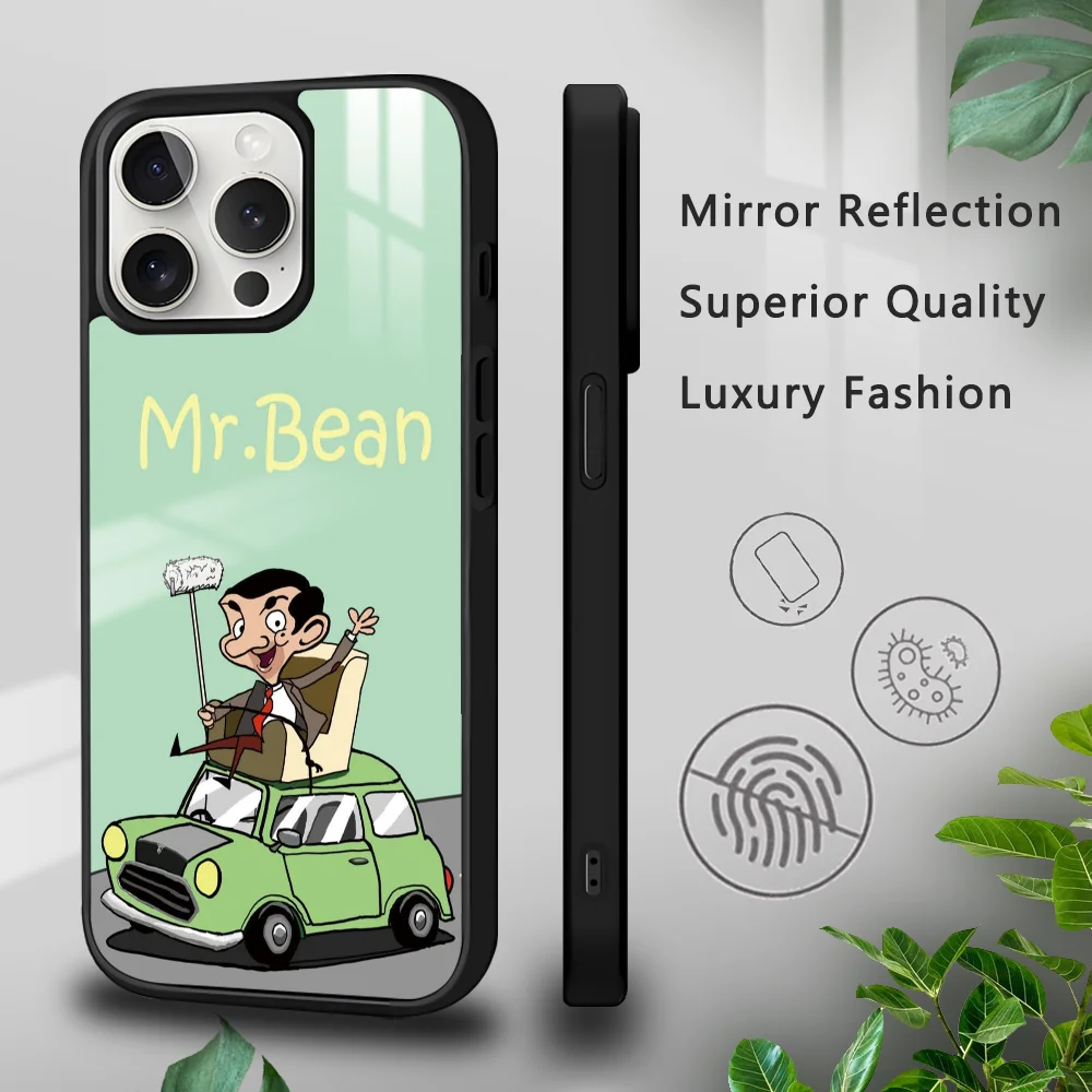 Mr B-Bean Cartoon Funny Phone Case For iPhone 16 15 14 13 12 11 Pro Xs Max Mini Plus Celulares Hard Funda