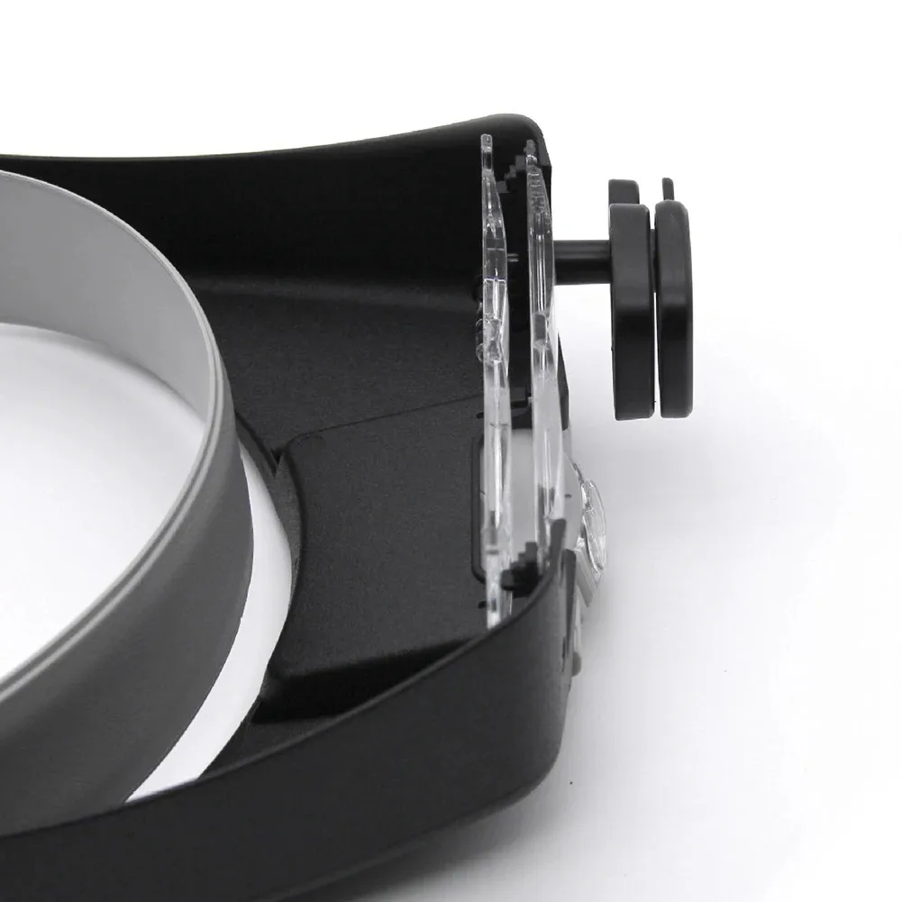 Kopfmontierte Lupenbrille 1,5X 6X 8X Verstellbare LED-Leichtgewicht-Lupe zum Lesen, Reparieren, Schmuckherstellung und für Handarbeiten – Detail 3