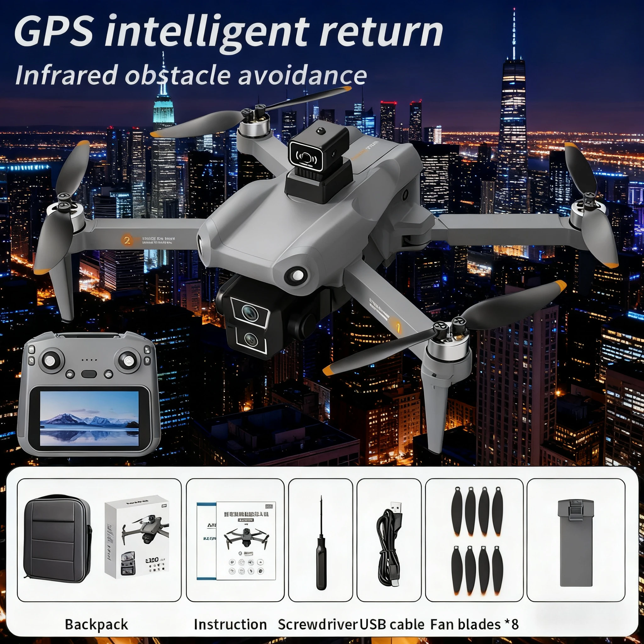L300U Drone RC Quadcopter GPS Drone 4K 3-Axis Gimbal Camera Professional FPV Dron Obstacle Avoidance Foldable Aerial Photography