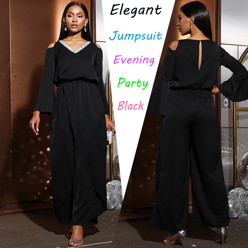 2024 Autumn Long Sleeve Wide Leg Jumpsuit For Women Elegant Romper Vintage Streetwear Overalls Women Jump Suit Monos Largos