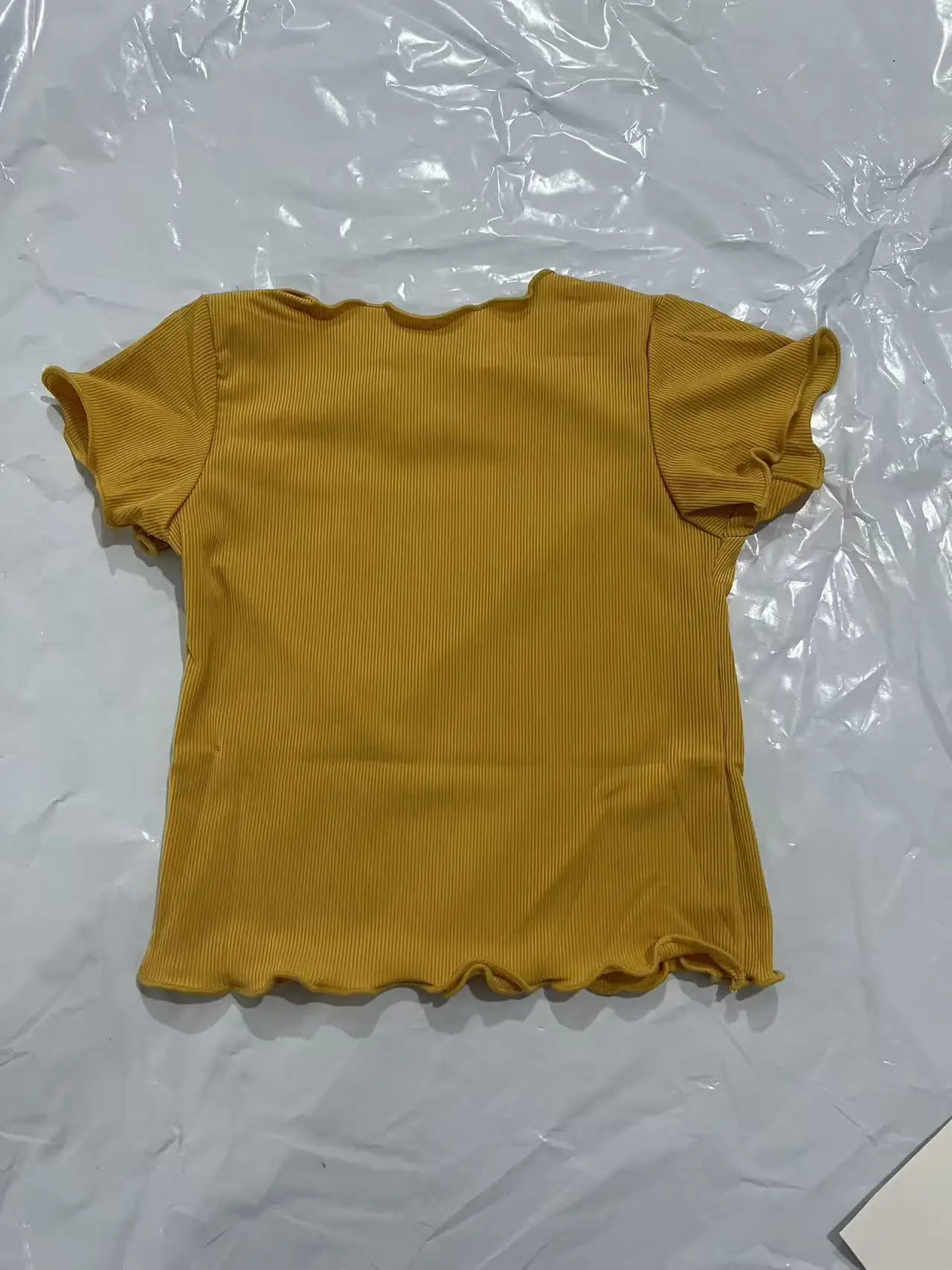 2026 New Summer Style Girls' Versatile Short-Sleeve Sweet Macaron Summer Ice Silk Thin Tops for Young Girls
