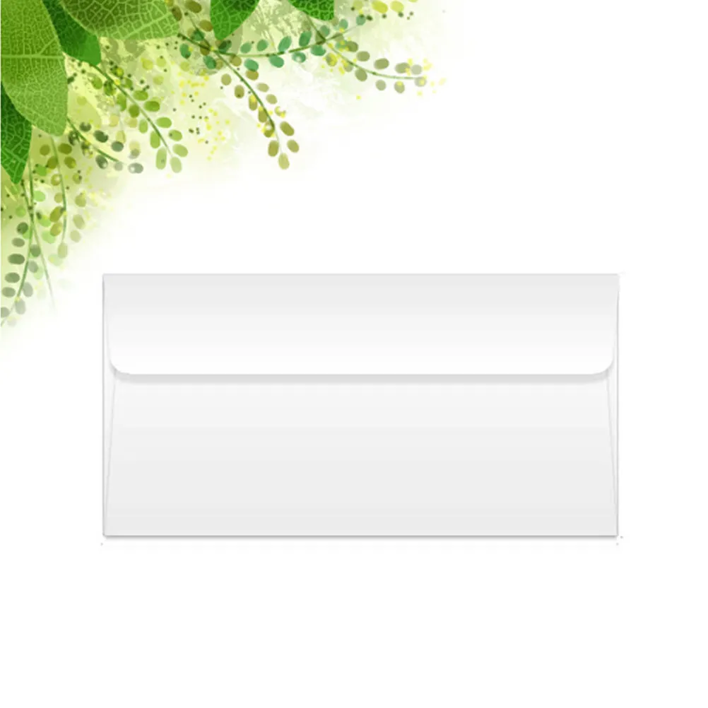 

100Pcs Plain White Envelopes 22x11cm Paper Invitation Envelopes Greeting Cards Wedding Party Business Commercial Mini Booklet