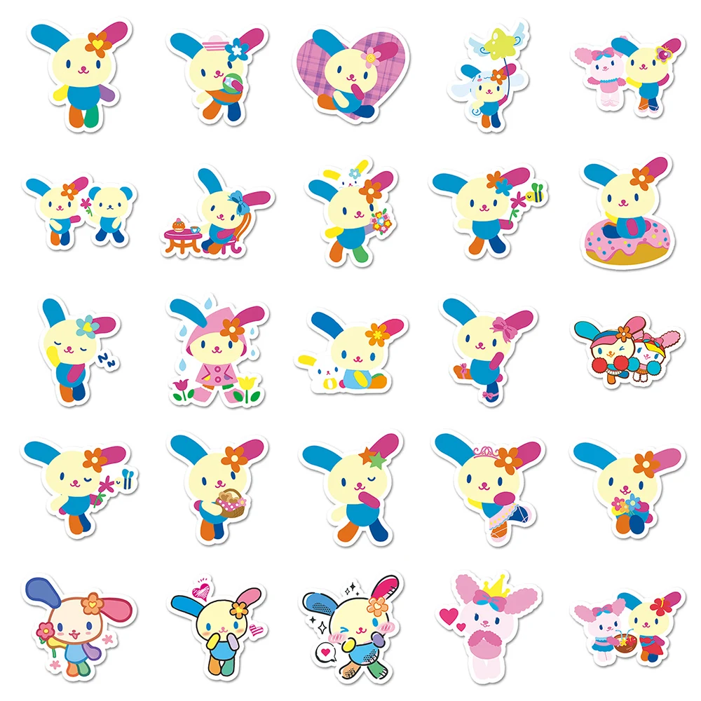 10/30/50PCS Cute Usahana Sanrio Cartoon Stickers decalcomania decorativa bottiglia d'acqua cassa del telefono bici impermeabile Kawaii Kid Sticker Toy