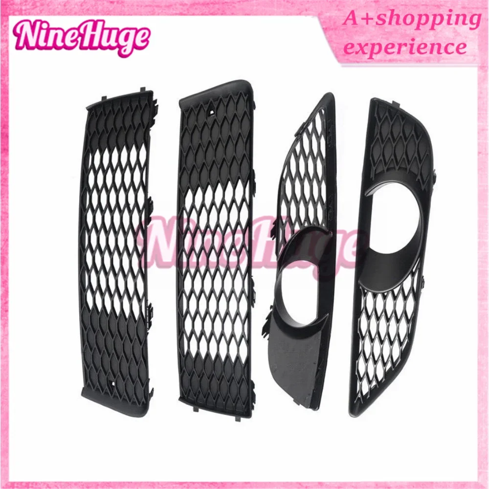 New Front Bumper Lower Upper Mesh Grille Fog Light Bezel 4L0807697B 4L0807698B 4L0807675C 4L0807676C for-Audi Q7 S-Line 10-15