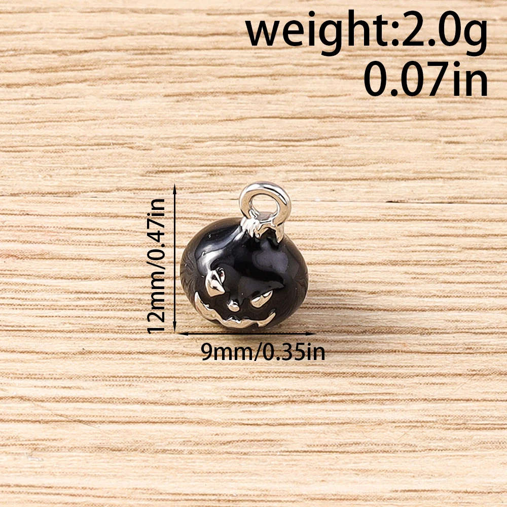 Tusember 5 Stück Halloween-Kürbis-Charms, Kürbis-Anhänger, baumelnde Charm-Perlen, passend für Original-Armbänder aus 925er Sterlingsilber, DIY-Schmuck – Detail 2