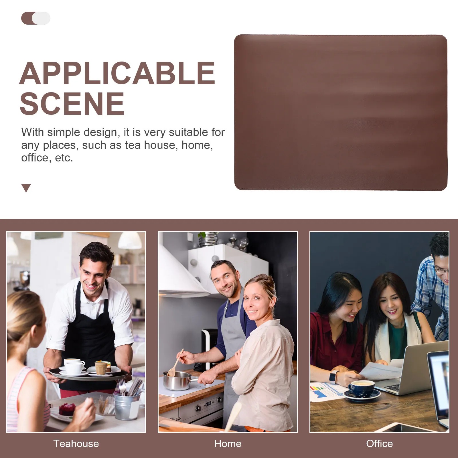 Rectangular Picnic Place Mat Waterproof Oil Proof PU Placemat Heat Resistant Dining Table Mat Home Restaurant Table Decoration