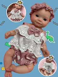 1PC 10 Inch Full Body Soft Silicone Reborn Bette Handmade Bebe Lifelike Newborn Doll For Children Gifts