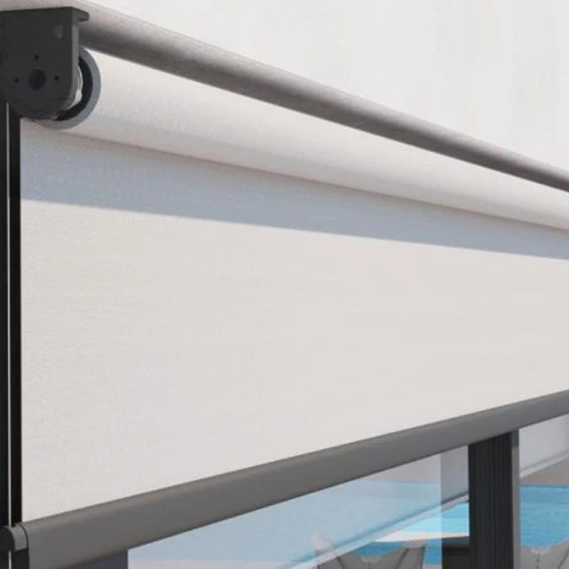 Elektrische PVC-Rollos mit Reißverschluss, motorisierte Sonnenschutz für die Außenterrasse, externe rollende Jalousien für den Außenbereich