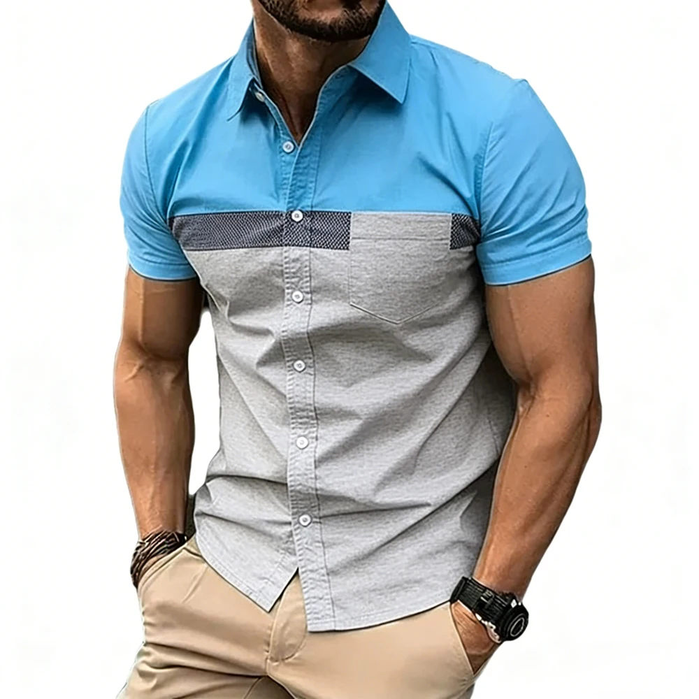 

2026 Men's New Solid Color Simple Retro Casual Shirt Colorful HD Printed Shirt Breathable Hawaiian Vacation Men's Wear for You