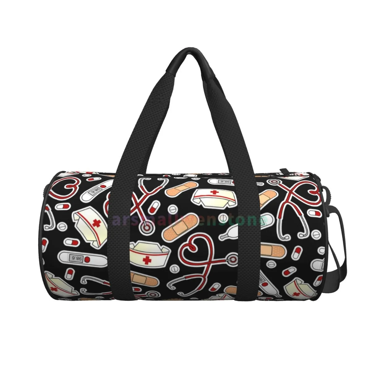 Bolsa de Yoga para médico de dibujos animados para mujer, mochila duradera para entrenamiento, bolsos redondos para Fitness al aire libre, bolsa de lona de viaje