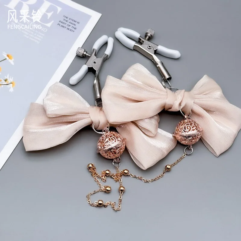 Nipple Breast Clamps With Bell Ring Sex Anal Plug Woman Necklace Vaginal Clamp Sexy Nipple Clip Breast Bell Adult Couple Sex Toy