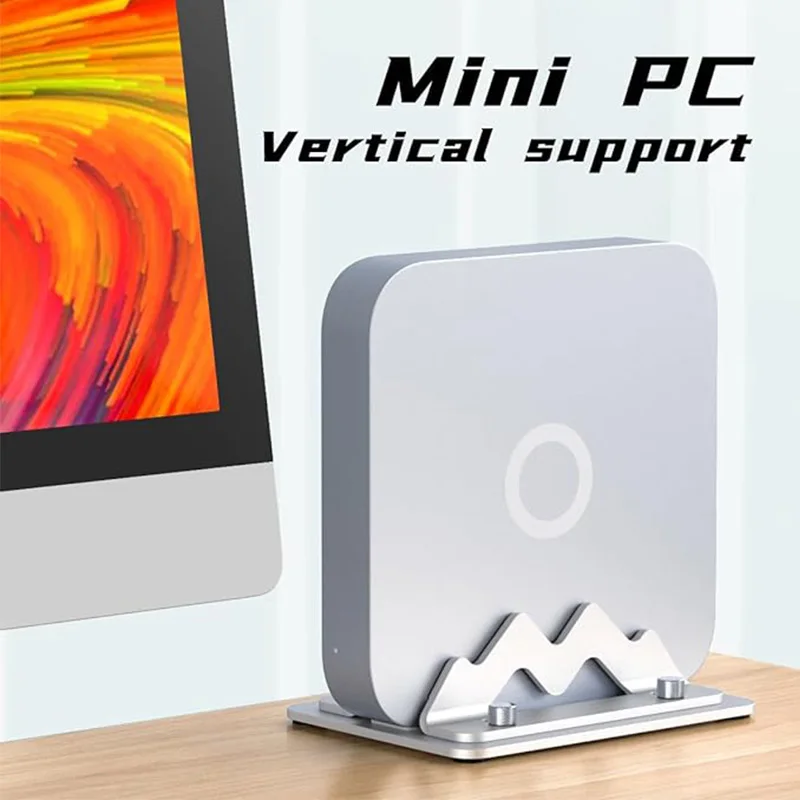 Imagem -04 - Alumínio Vertical Suporte Ajustável Dock Compatibilidade Universal Macbook Mini Computadores Desktop Micro pc Base Vertical