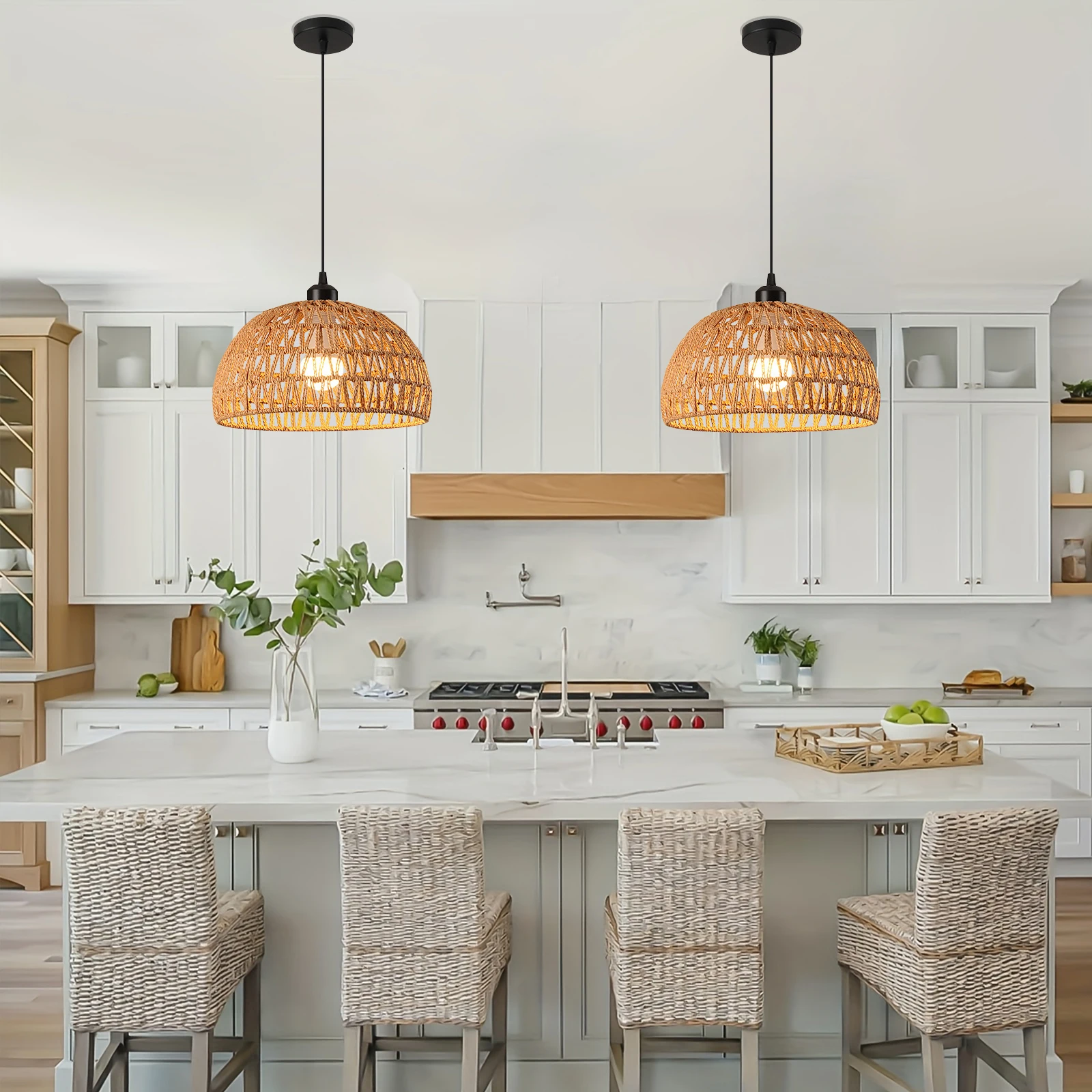 Rural retro Bohemian E27 pendant light restaurant bar counter kitchen bedroom hallway dressing room chandelier