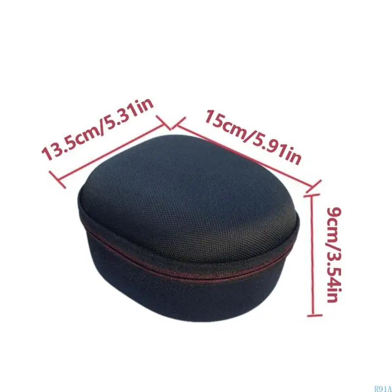 R91A Durability EVA Headphone Storage Case with Meshes Pocket for Cables Accessories