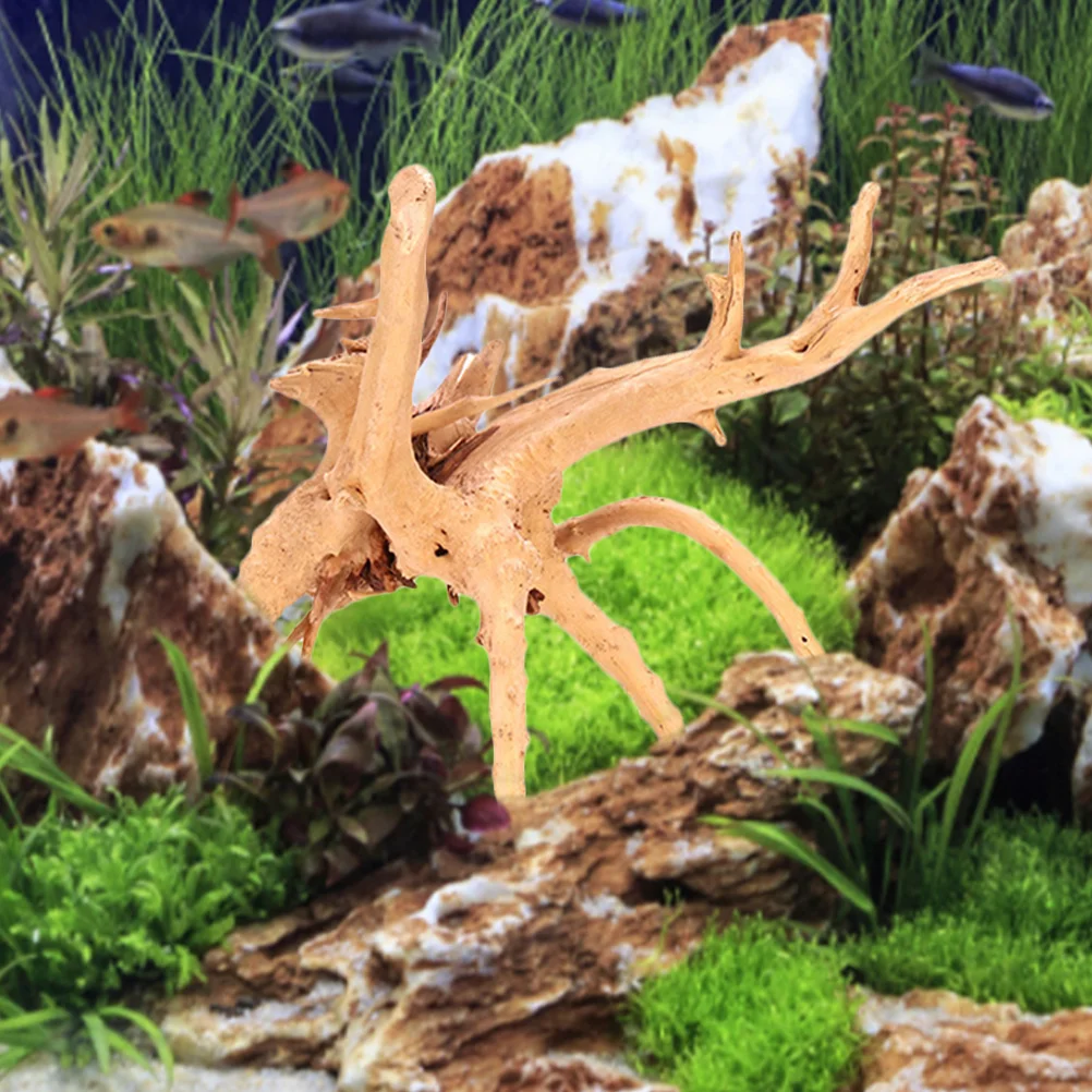 

2 Pcs 10 15CM Aquarium Driftwood Decor Fish Tank Craft Natural Adornments Exquisite Shape Non Fade Color Landscape