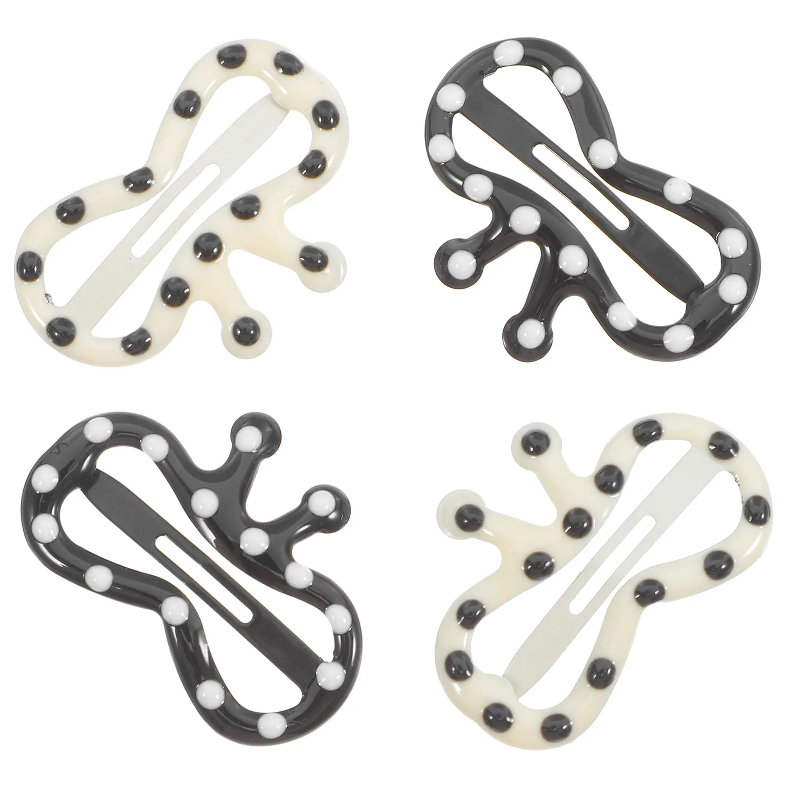 

4Pcs Polka Dot Bow Hair Clips for Kids Sweet Cute Bowknot Barrettes Black White Mini Hair Accessories for Baby Girls Toddlers