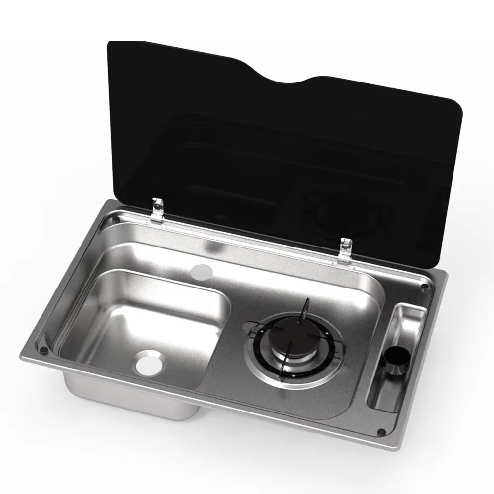 

Most Popular Luxury Portable Built-In Gas Cooktop With Tempered Glass Cover For Motorhome Caravan RV & Car Use