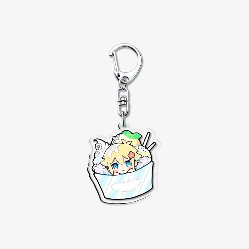 2024 New 5cm Cool And Fun Pixel Acrylic Omori Game Keychain Bag Car Keyring Anime Pendant Accessories Student Gift Kel Basil